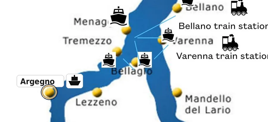 Lake Como ferry map